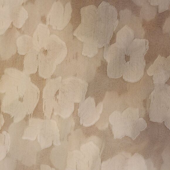 Rebecca Taylor Off-White "Fil Coupe" Sheer Floral Lace Blouse, Silk/Cotton Sz 4 - Picture 5 of 10